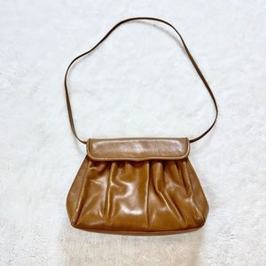 MORRIS MOSKOWITZ Purse Shoulder Bag Clutch Tan Leather Vintage